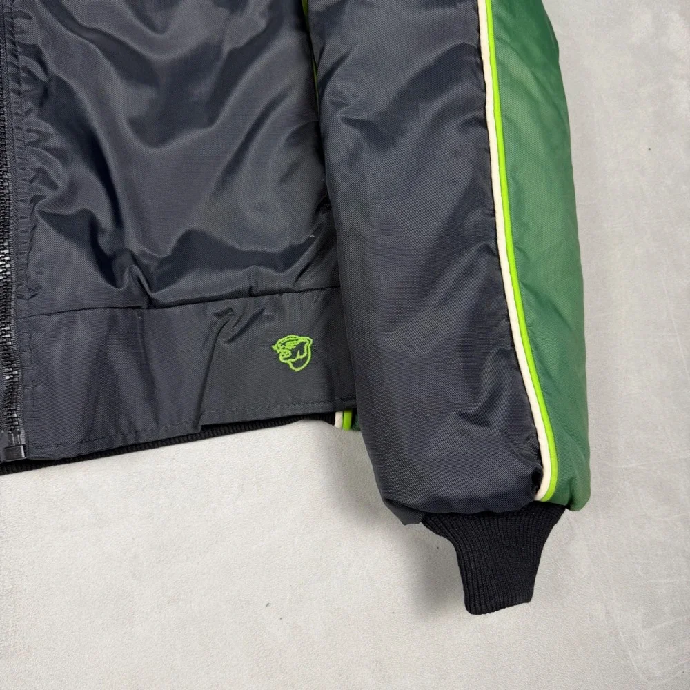 90s Mens Arcticwear Vintage Snowmobile Racing Jacket Green Black Size M